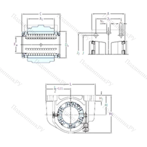 Подшипник шариковый линейный LUCS 80-2LS