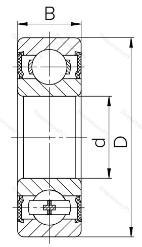 Шариковый однорядный подшипник 180304 (6304 2RS) в Мурманске