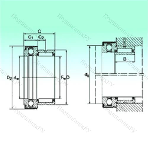 Подшипник комбинированный NKX 10 Z TN
