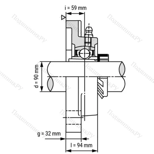 Подшипниковый узел UKF 320+H 2320 - Вал: 90 мм