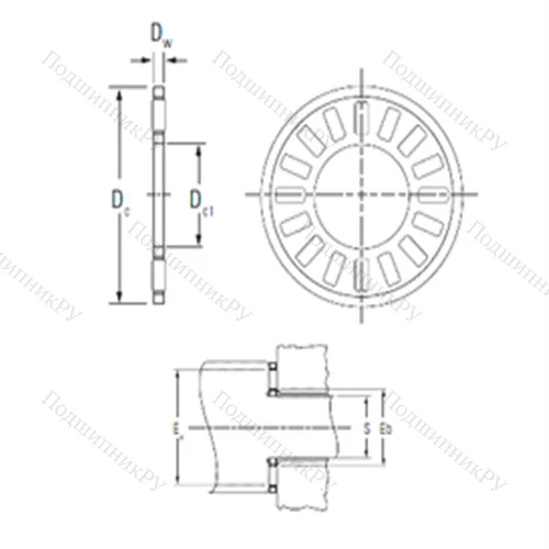 Подшипник игольчатый упорный NTA-2435