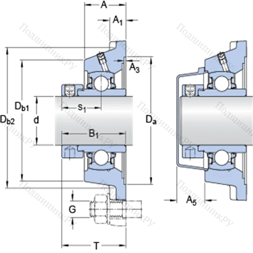 Фланцевые подшипниковые узлы типа Y (корпус типа Y-TECH, квадратный фланец, крепление стопорными винтами) FY 40 WDW