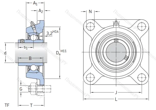Подшипниковый узел FY 45 TF в Мурманске