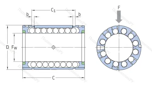 Подшипник линейный LBCR 30 D-2LS в Мурманске