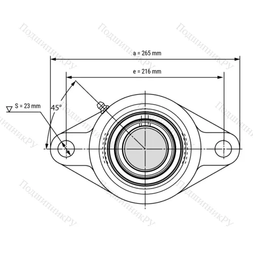 Подшипниковый узел UCFL 214 - Вал: 70 мм