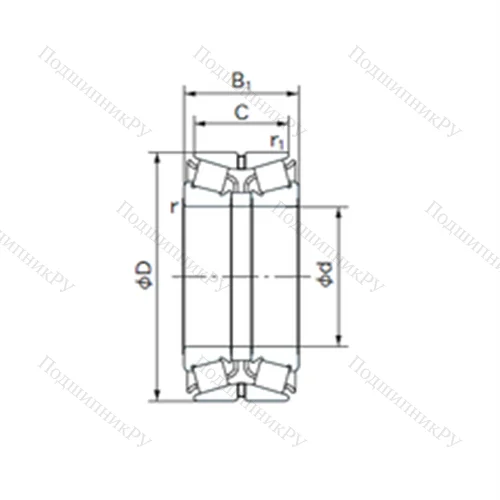 Подшипник роликовый радиально-упорный 500KBE 131