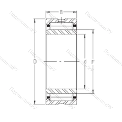 Подшипник игольчатый радиальный NKIS 9