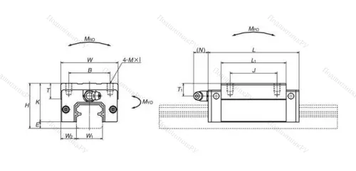 Шариковая каретка линейного перемещения NAH 45 AN Z в Мурманске