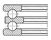 Подшипник  38317 (52317) размер 70x150x87