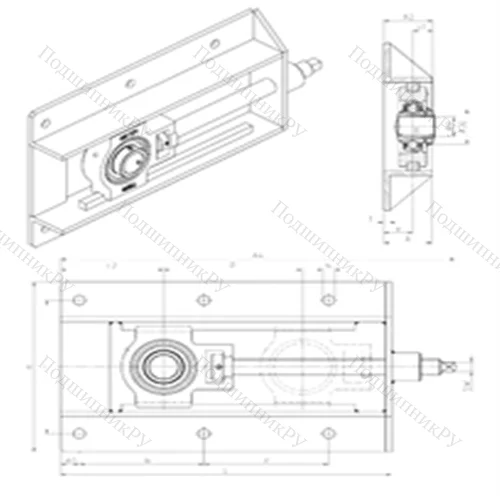 Подшипниковый узел шариковый радиальный UKT 212H+WB