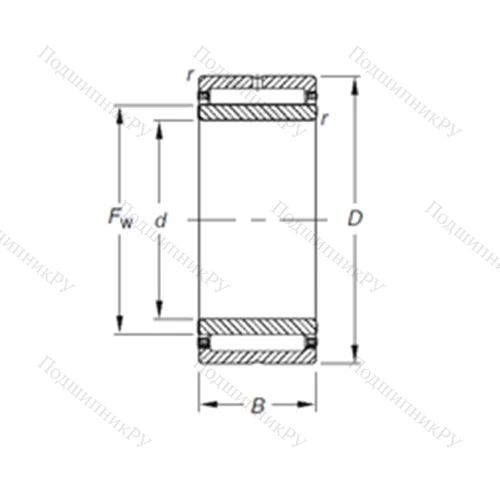 Подшипник игольчатый радиальный NKJ 70/35