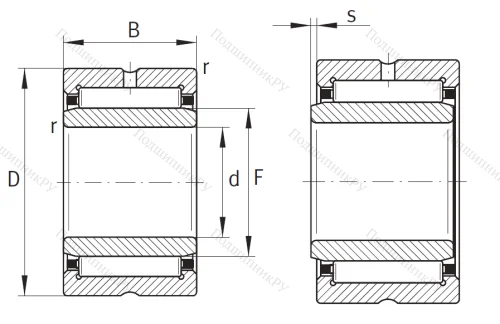Игольчатый подшипник NA 4907 XL от производителя  INA