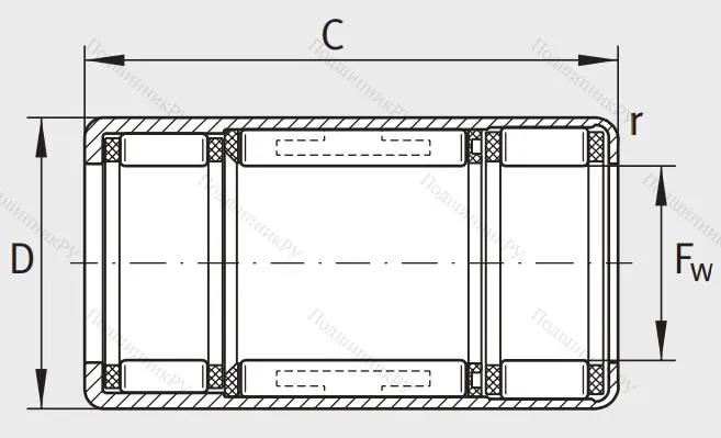 Подшипник обгонной муфты обгонная муфта HFL 1626-L 564