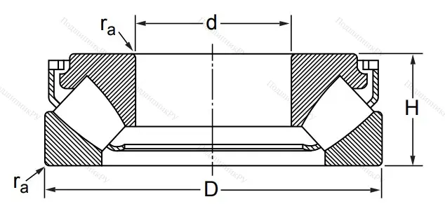 Упорный роликовый подшипник 29424 M (9039424 Л ГОСТ)