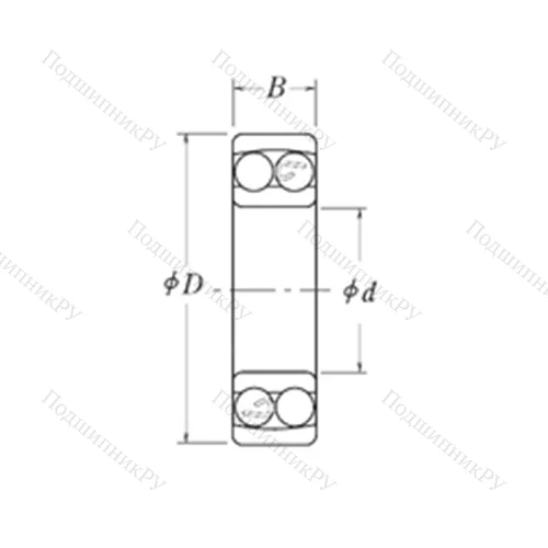 Подшипник шариковый радиальный самоцентрирующийся NLJ 1.1/8