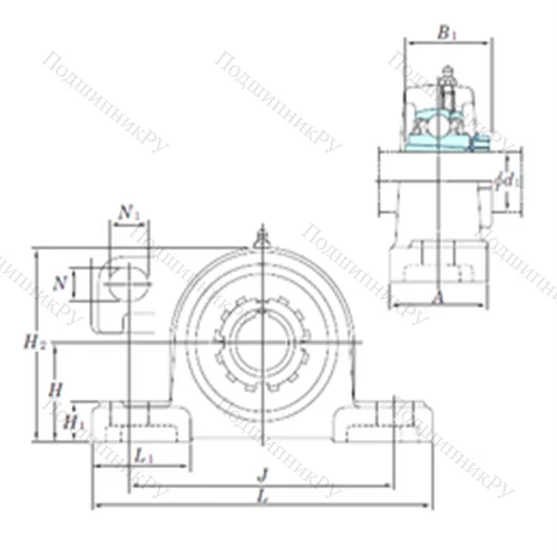 Подшипниковый узел шариковый радиальный UKP 312SC