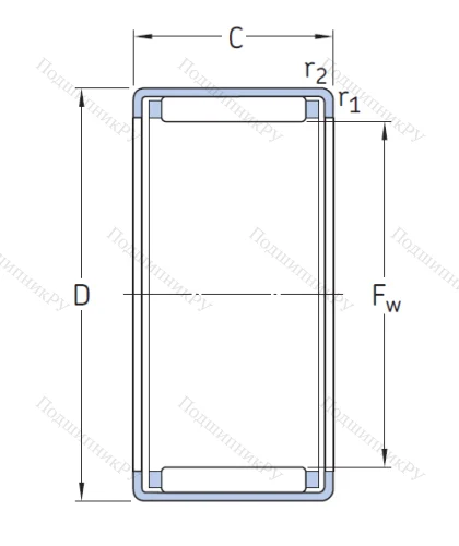 Игольчатый подшипник HK 1010