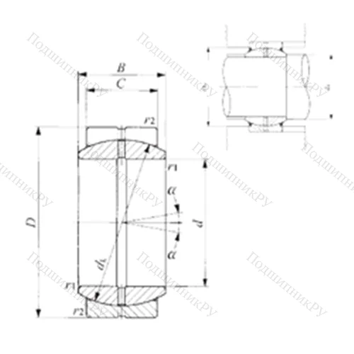 Подшипник скольжения сферический GE 140ES