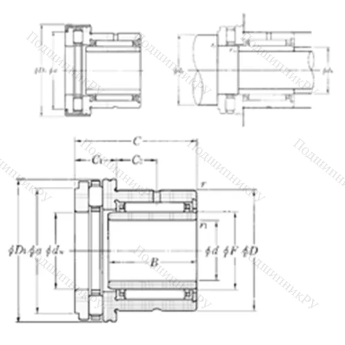 Подшипник комбинированный NKXR 15T 2Z+IR 12?15?16