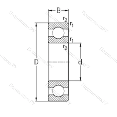 Подшипник шариковый радиальный 6240-M
