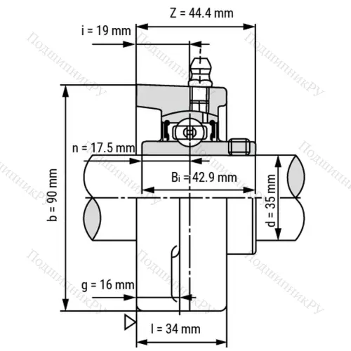Подшипниковый узел UCFL 207 - Вал: 35 мм