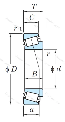 Конический роликовый подшипник 32017 JR