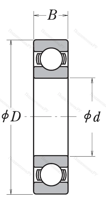 Однорядный шариковый подшипник 6205 CM