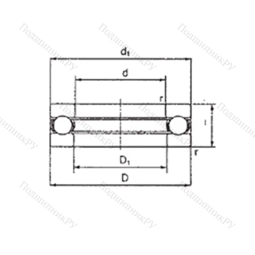 Подшипник шариковый упорный 2904-1/2