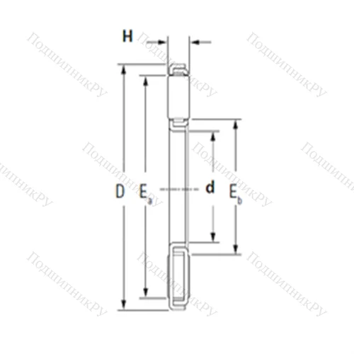 Подшипник игольчатый упорный TP 80105