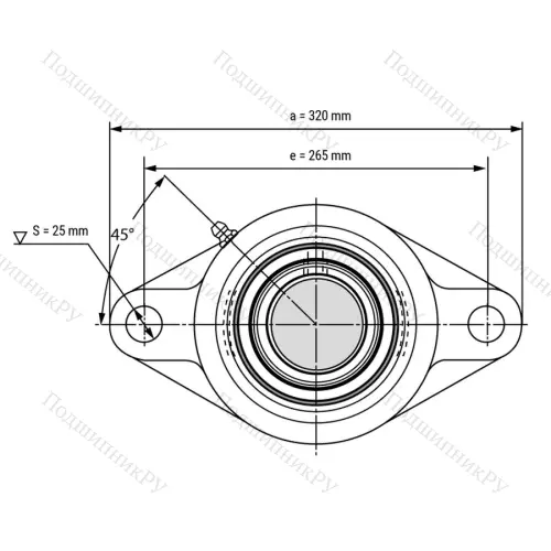 Подшипниковый узел UCFL 218 - Вал: 90 мм