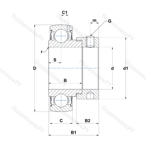 Корпусный подшипник ES 208-24 G 2 в Мурманске