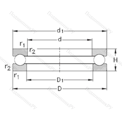 Подшипник шариковый упорный 511/560-FP