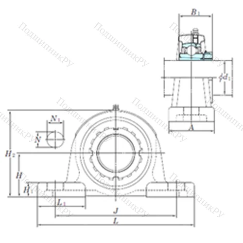 Подшипниковый узел шариковый радиальный UKP 215