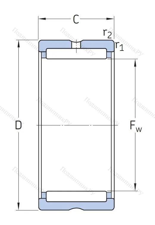 Игольчатый подшипник NK 24/16