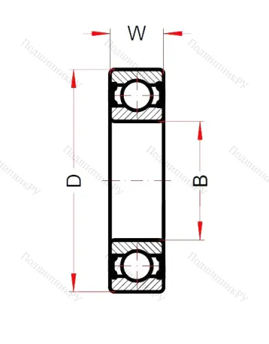 Высокотемпературный подшипник 6306 BHTS 2RS C 4 VT 220° BA 55 (BECO) от производителя  BECO