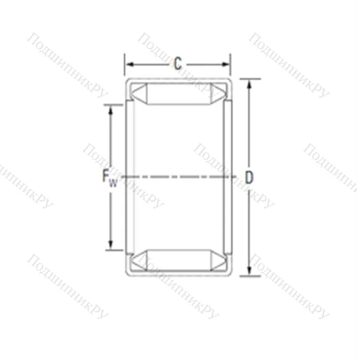 Подшипник игольчатый радиальный B 3016 от производителя  KOYO