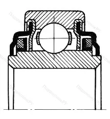 Модификация подшипника 530206АК размер 30x62x24