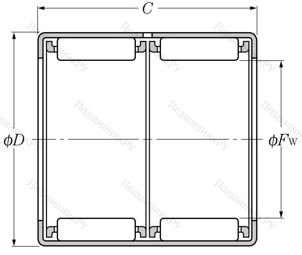 Игольчатый подшипник HK 2030 ZWD