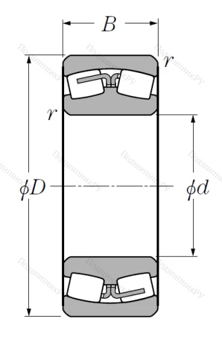 Сферический роликовый подшипник 22215 BD 1 от производителя  NTN