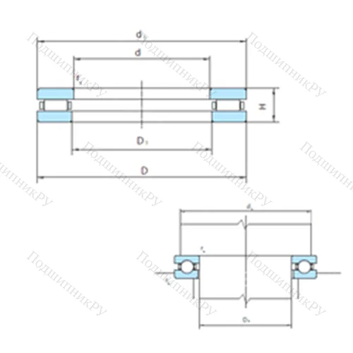 Подшипник роликовый упорный 81176