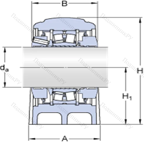 Стационарные роликоподшипниковые узлы ( ConCentra, для метрических валов) SYNT 100 FTF