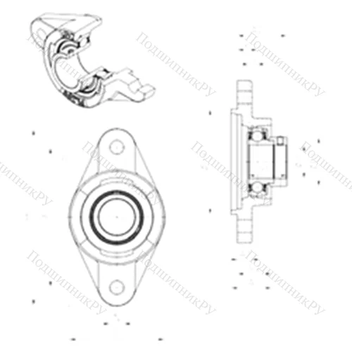 Подшипниковый узел шариковый радиальный ESFLZ 209