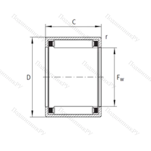 Подшипник игольчатый радиальный SCE 2220