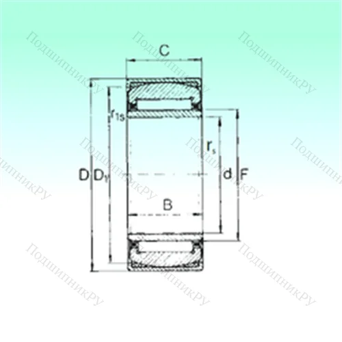 Подшипник игольчатый радиальный PNA 40/62
