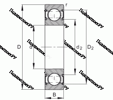 Подшипник 6205-C-2HRS
